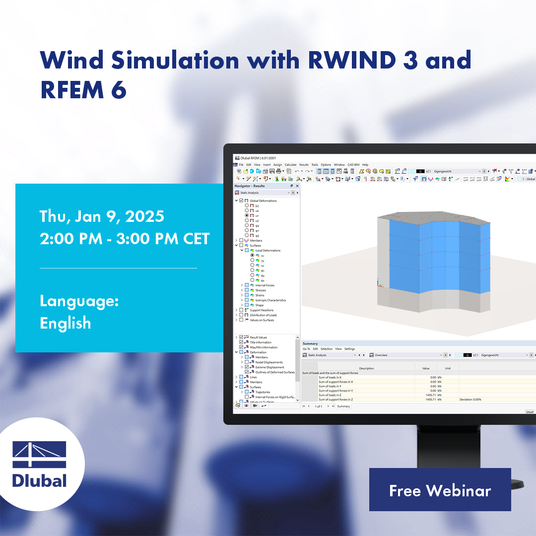 Wind Simulation with RWIND 3 and RFEM 6