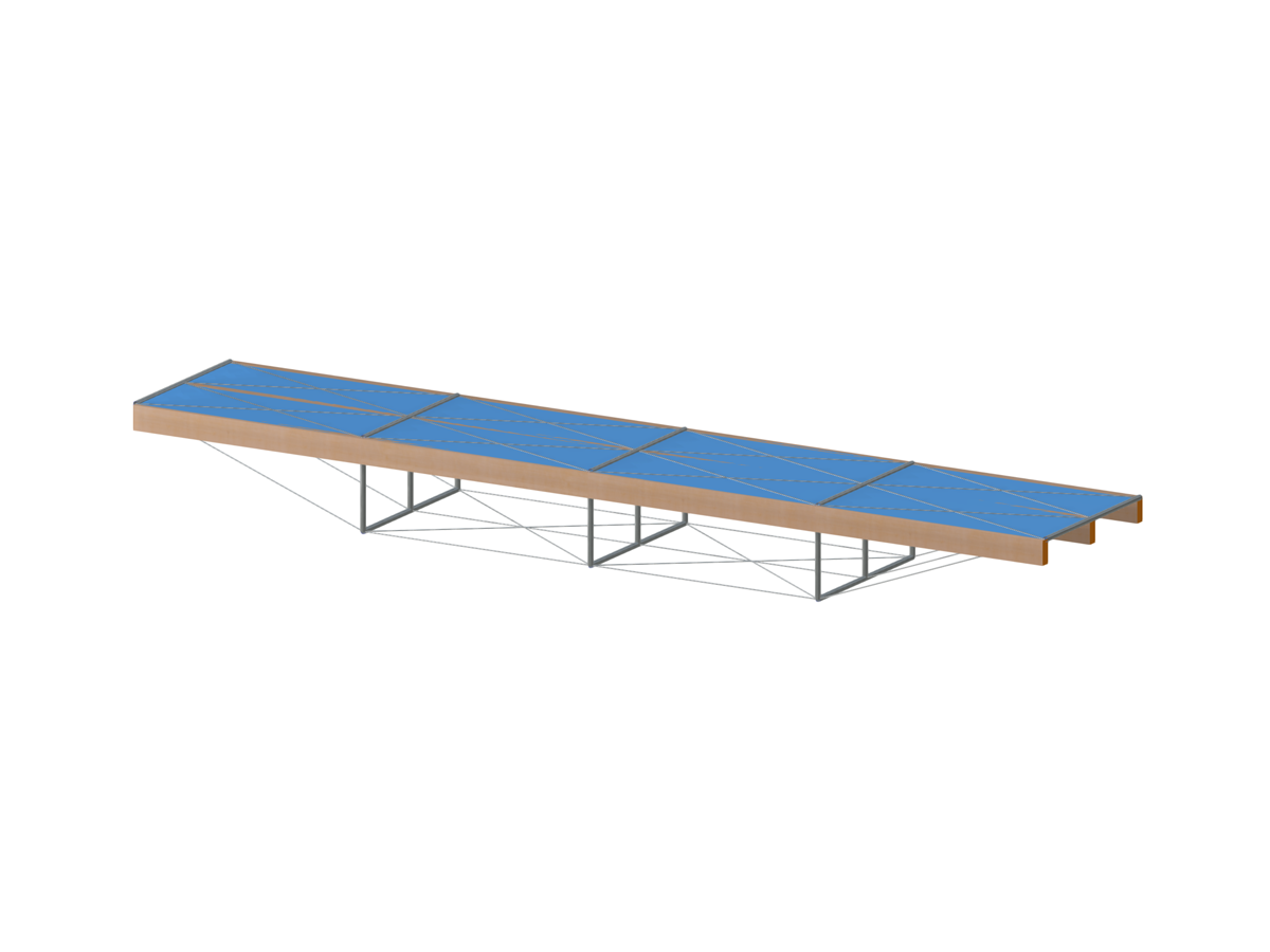 Modèle 005480 | Pont en bois et acier