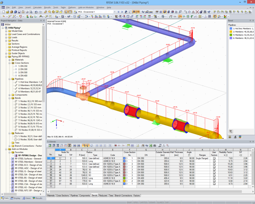 Visualizzazione risultato grafico in RFEM