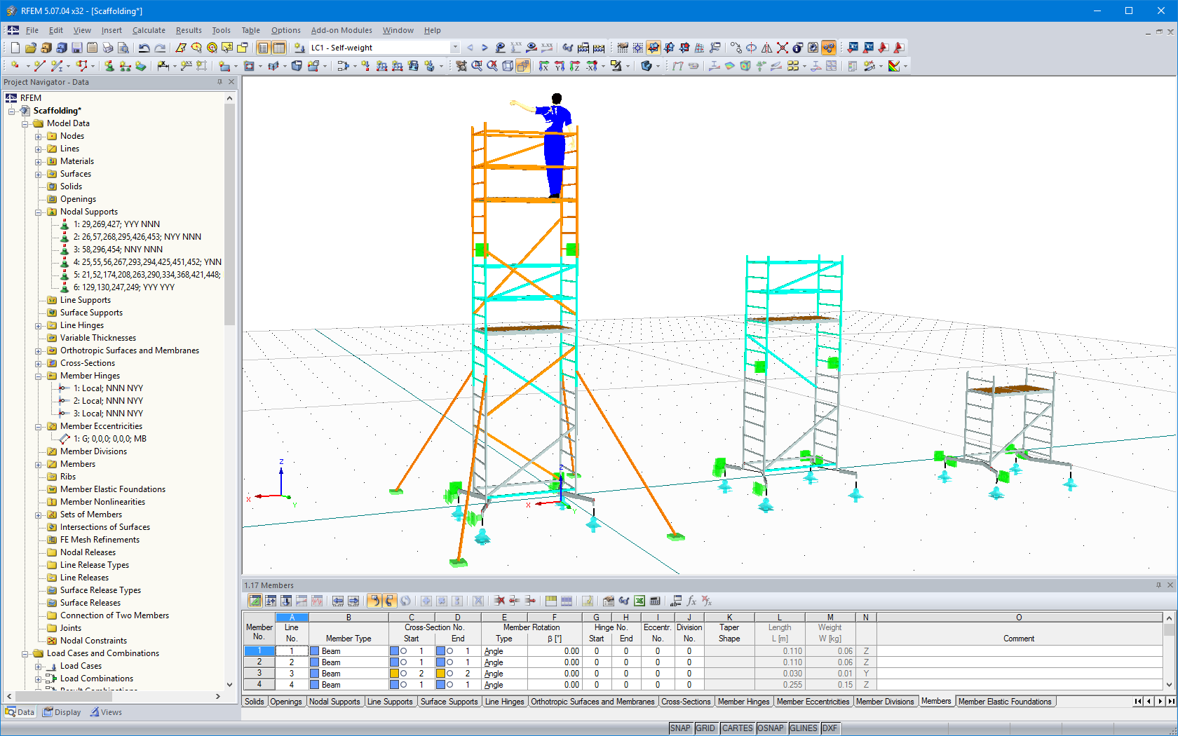 Ponteggi in RFEM