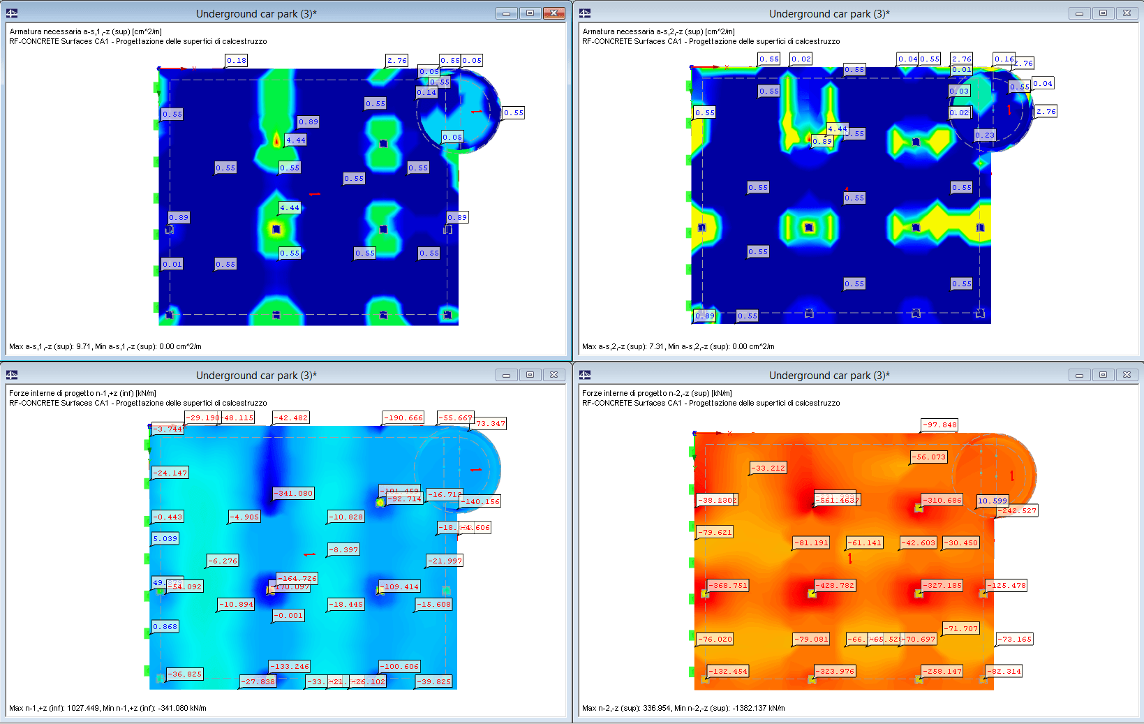 RF-BETON Flächen - Grafische Ergebnisausgabe