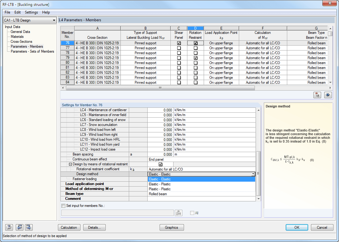 1.4 Parameter - Stäbe, Lagerungsart