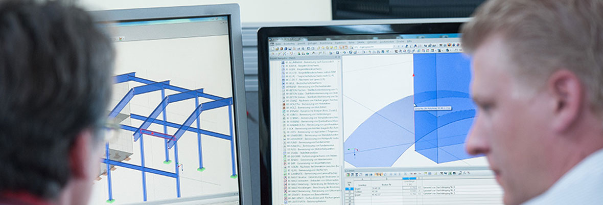 Arbeiten bei Dlubal mit Statiksoftware