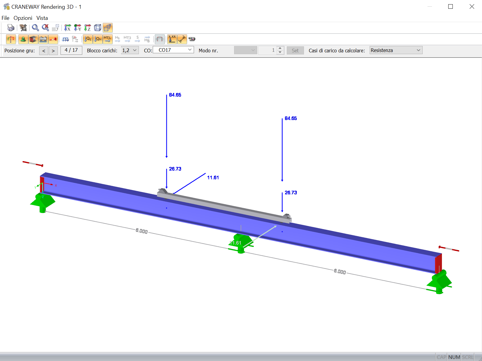 Programma stand-alone CRANEWAY | Travi per vie di corsa nel rendering 3D