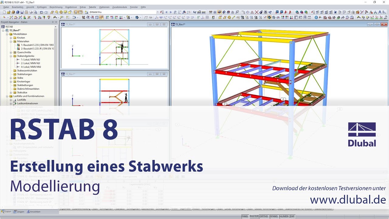 Dlubal RSTAB 8 - Wie erstellt man effizient ein Stabwerk?