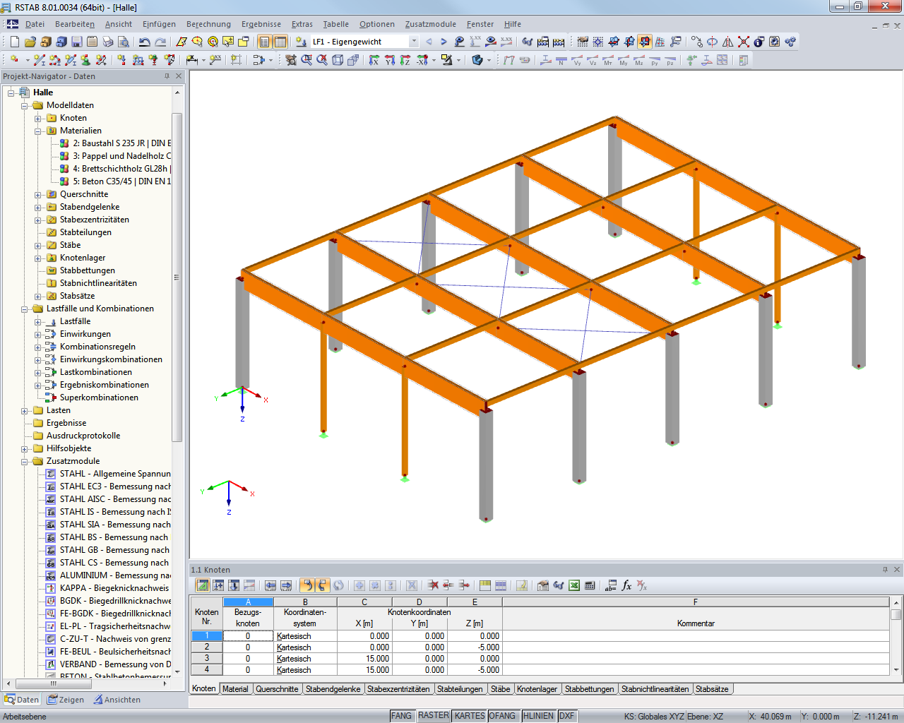 Modellazione e progettazione di strutture in legno con RSTAB 8