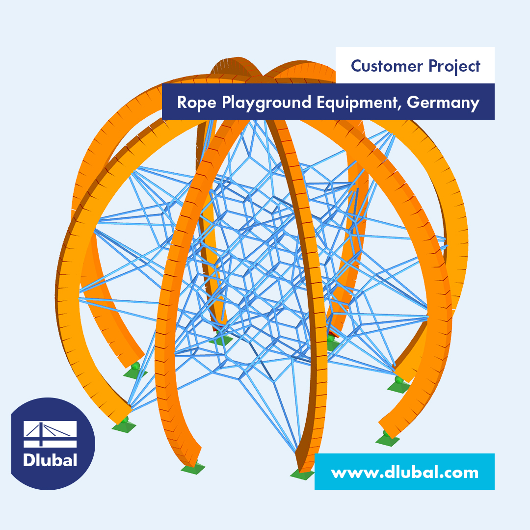 Struttura a funi per parco giochi, in Germania