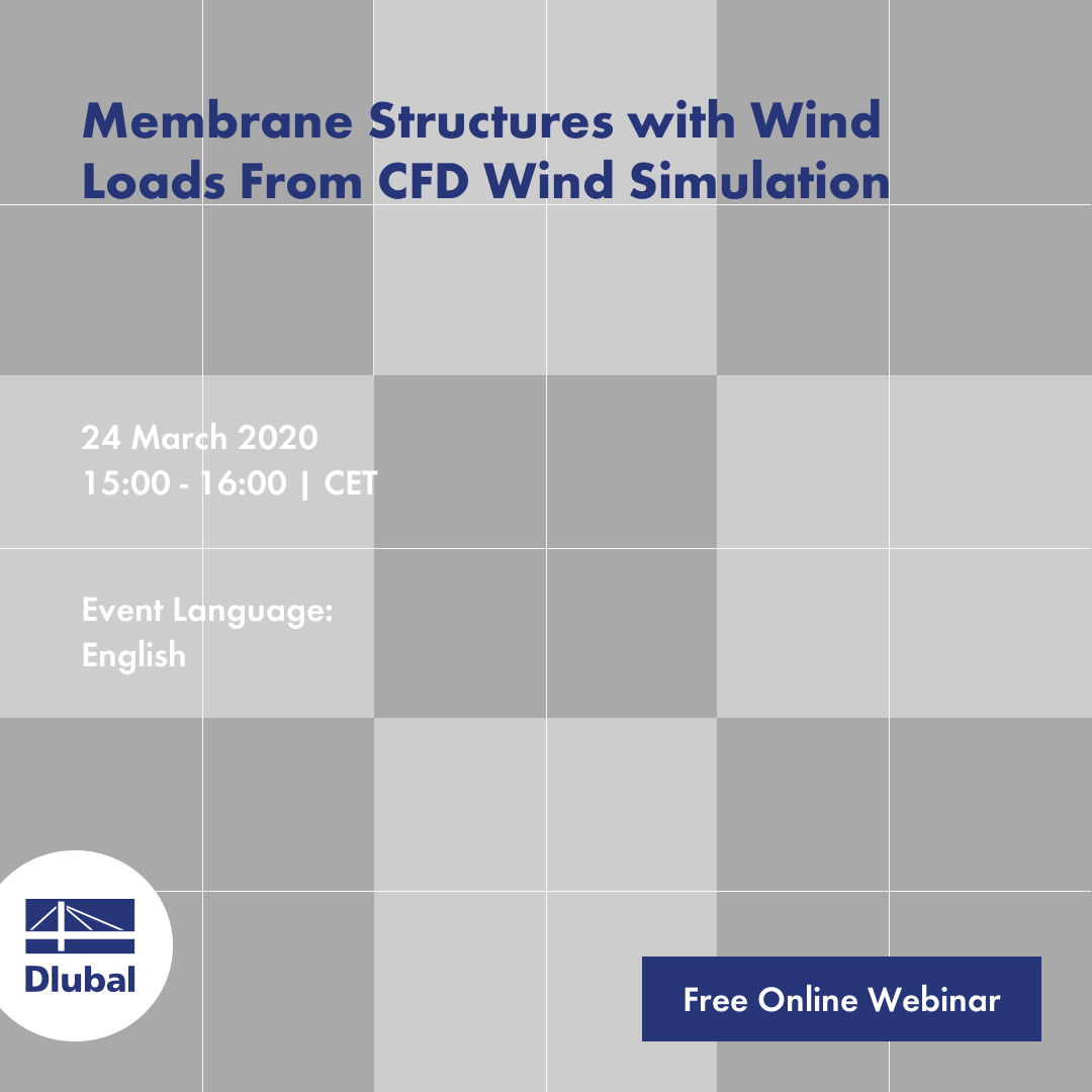 Strutture a membrana con carichi del vento da CFD Wind Simulation