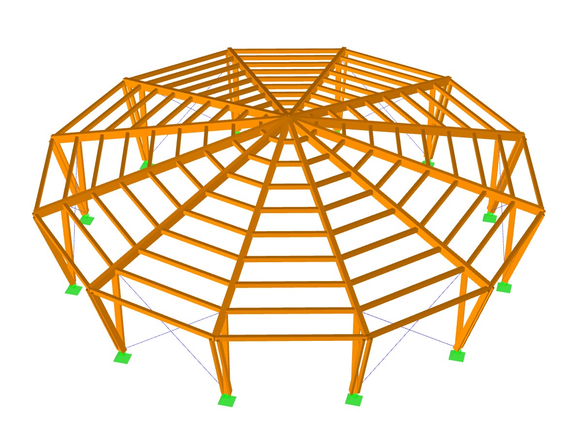 Gazebo circolare in legno