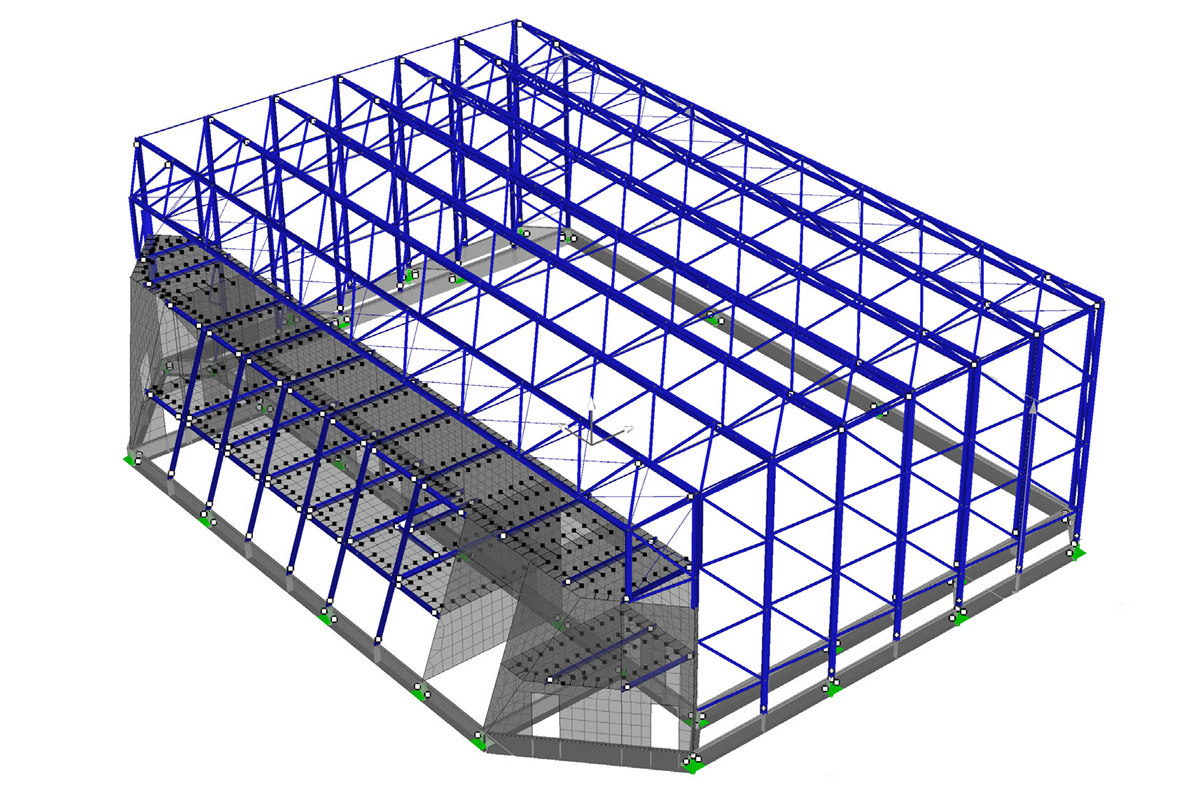 Modellazione con RFEM (© Bollinger + Grohmann)