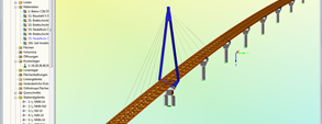 Modello in RFEM del ponte pedonale in legno (© www.fastepp.com)