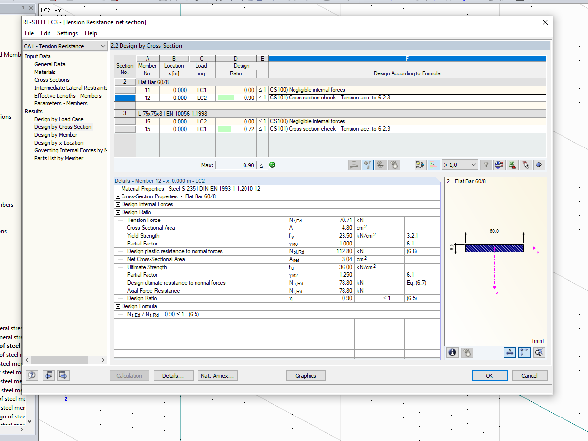 Risultato per Crossing 1 in RF-STEEL EC3