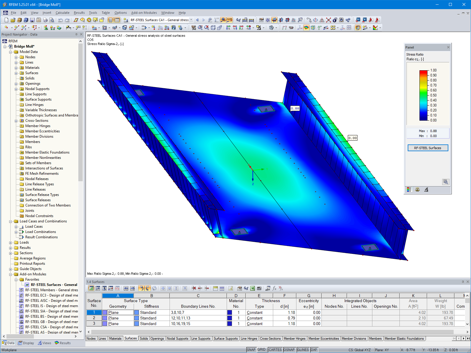 Modello di ponte 3D di RFEM (© Schröder + Raue)