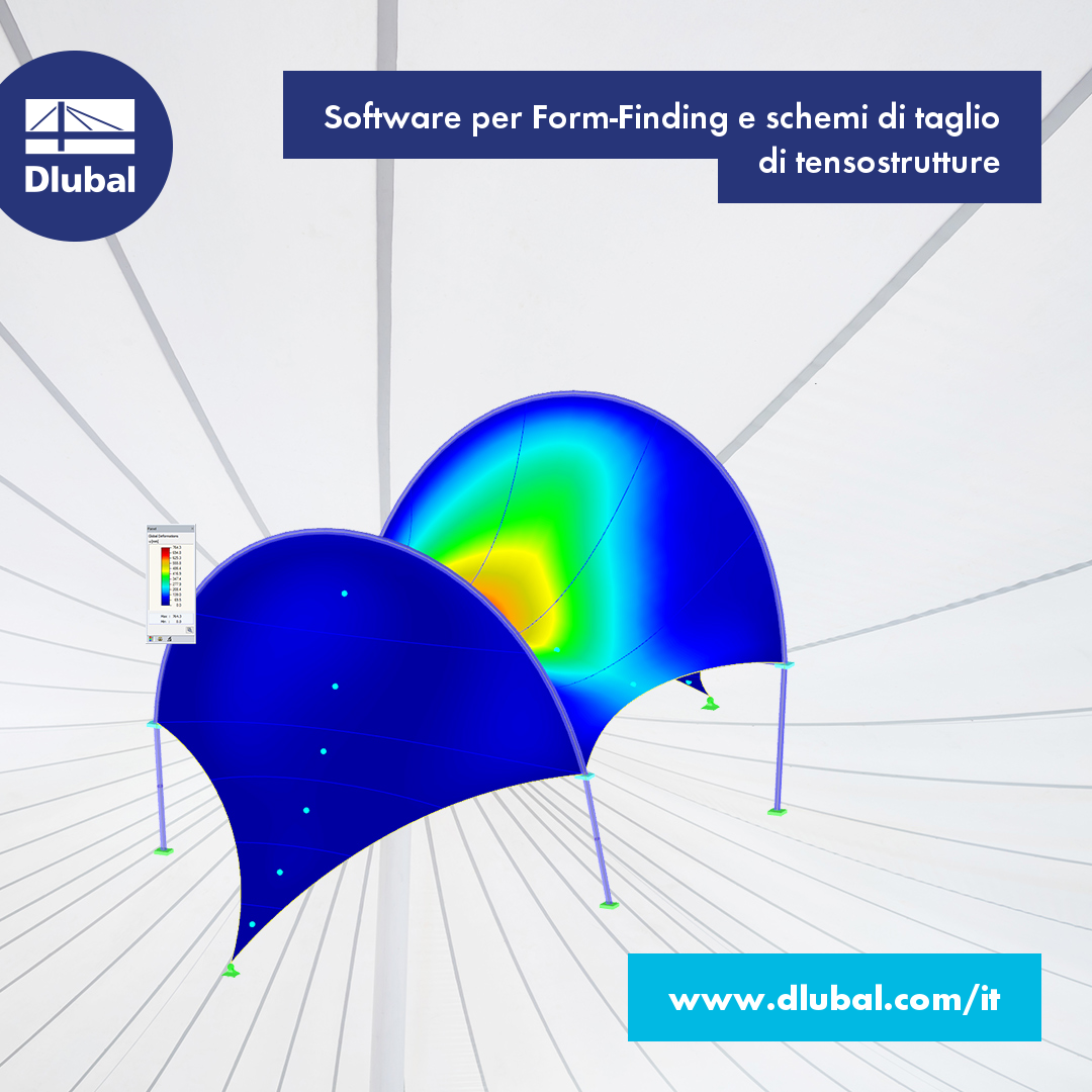 Software per Form-Finding e schemi di taglio\n di tensostrutture