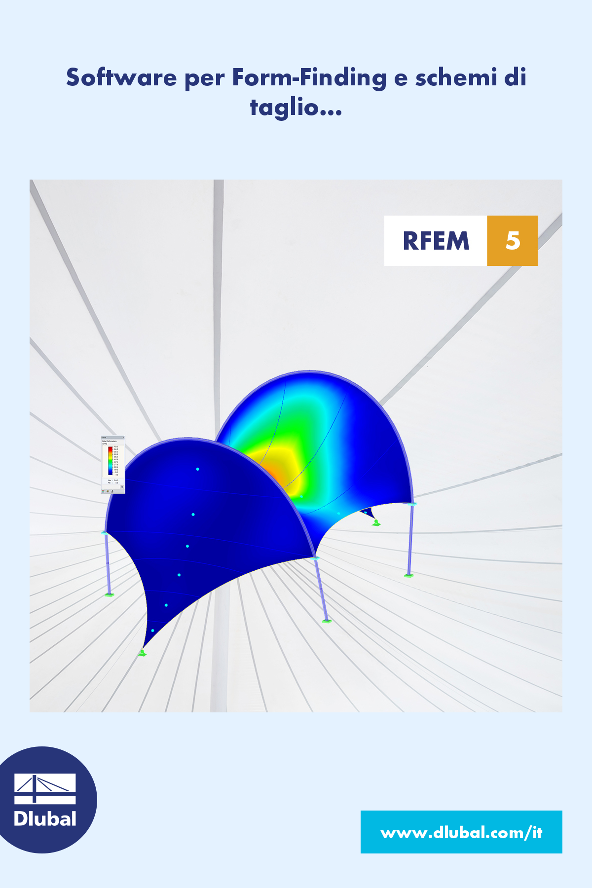 Software per Form-Finding e schemi di taglio\n di tensostrutture