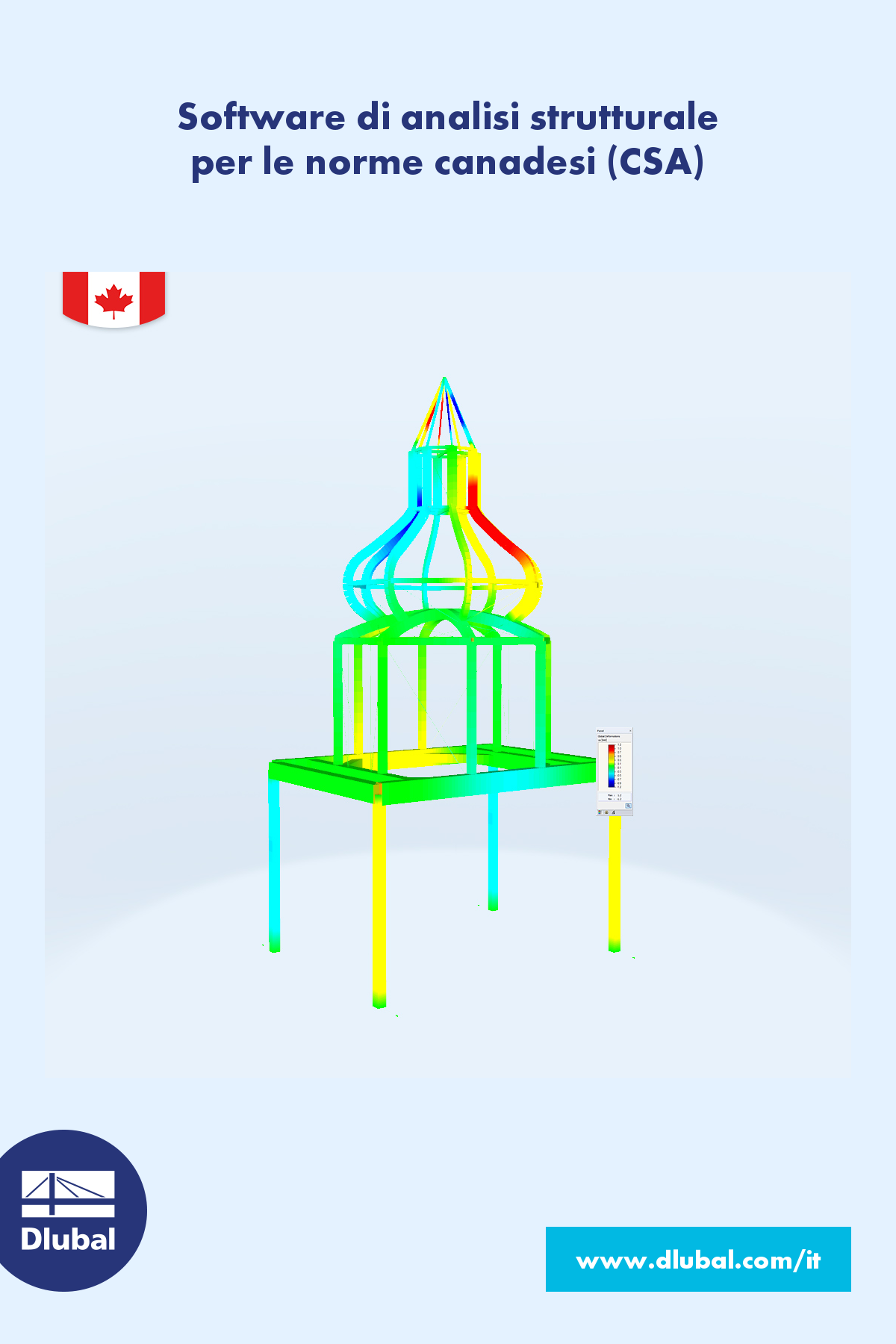 Software di analisi strutturale per norme canadesi\n (CSA)