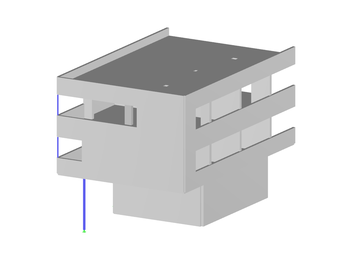 Componente D del centro del villaggio in RFEM (© Dipl.-Ing.Rainer Zangerle)