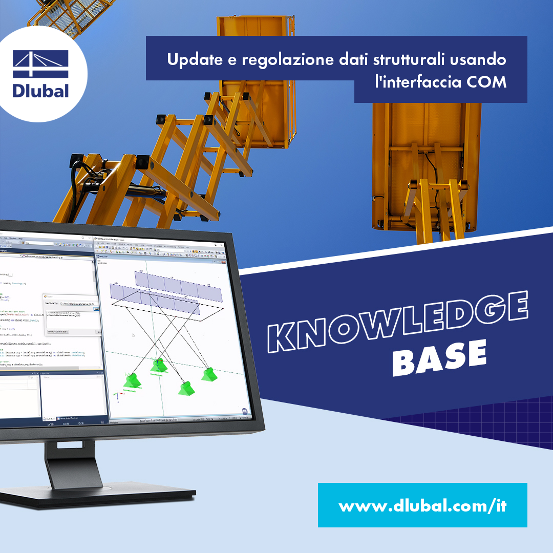 Update e regolazione dati strutturali usando l'interfaccia COM