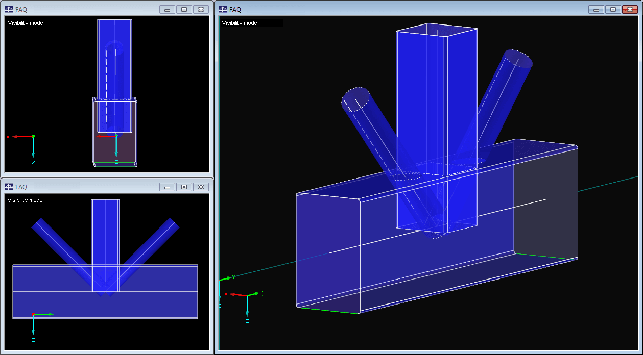 Nodi con intersezioni nel modello renderizzato