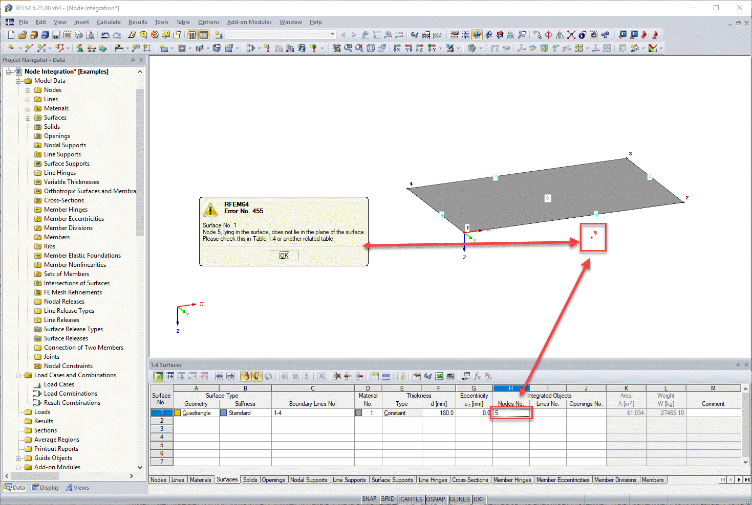 Avviso in RFEM