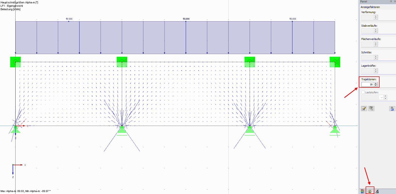 Regolazione del fattore di visualizzazione per le traiettorie