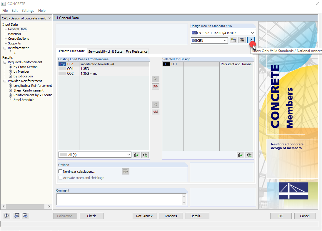 Filtra per norme disponibili