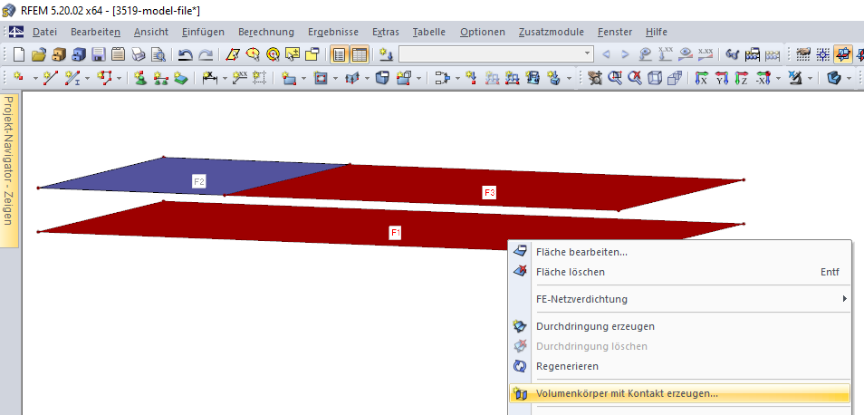 crea solido con contatto