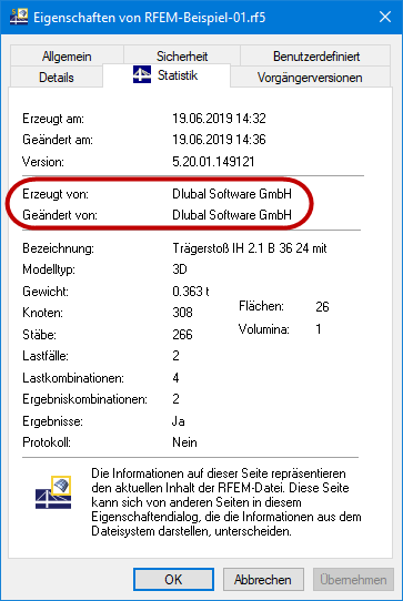 Proprietà di Windows del file