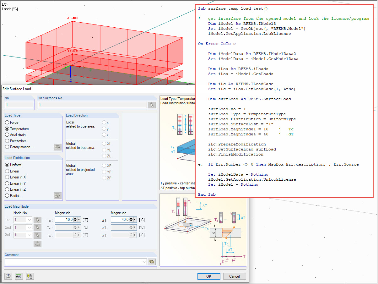 Applicazione del carico della temperatura alla superficie utilizzando l'interfaccia RF-COM