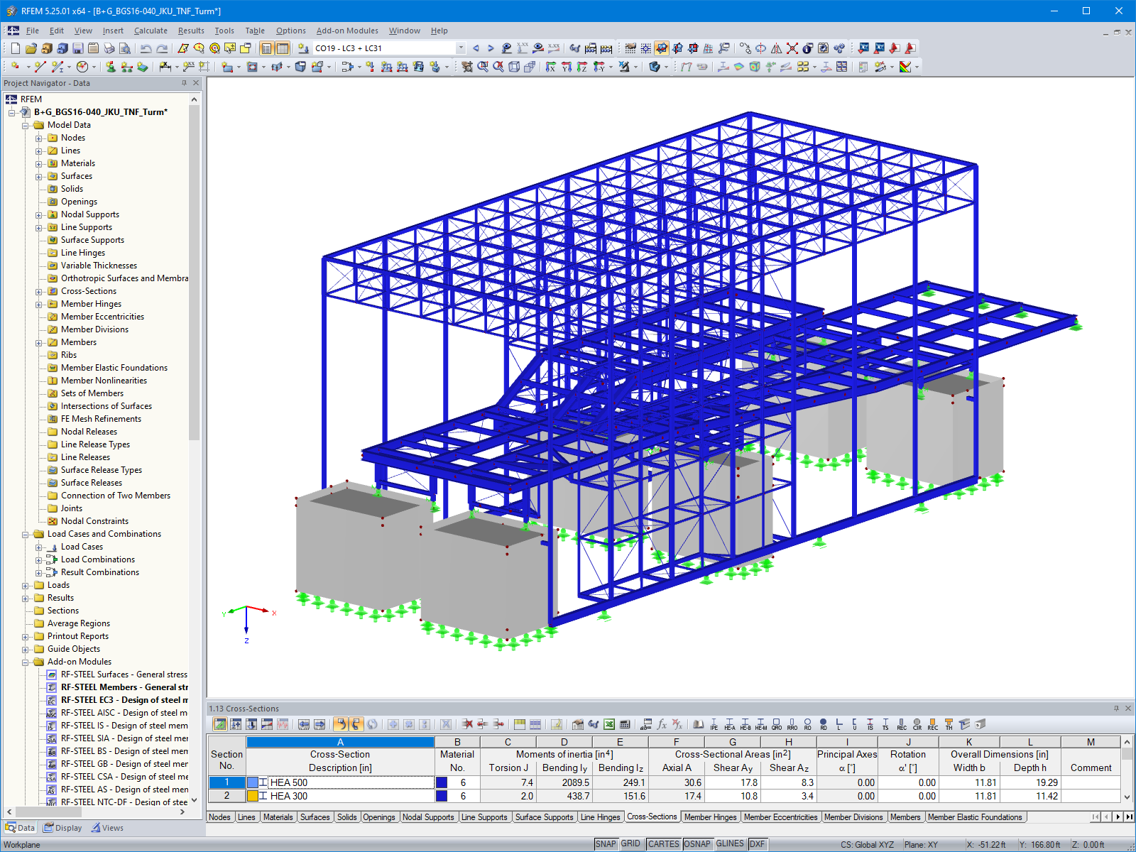 Modello 3D di Somnium in RFEM (© Bollinger+Grohmann)