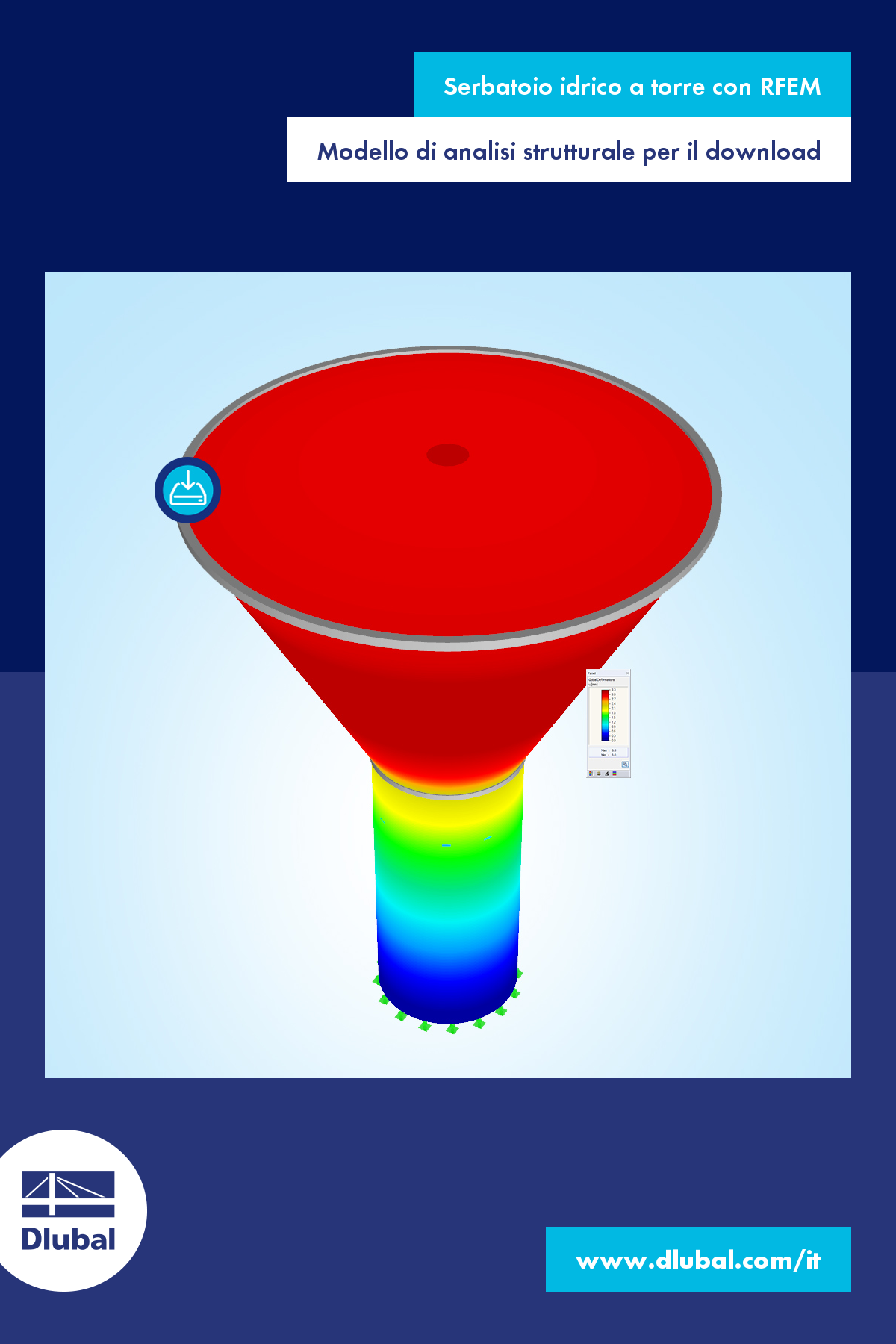 Serbatoio idrico a torre con RFEM