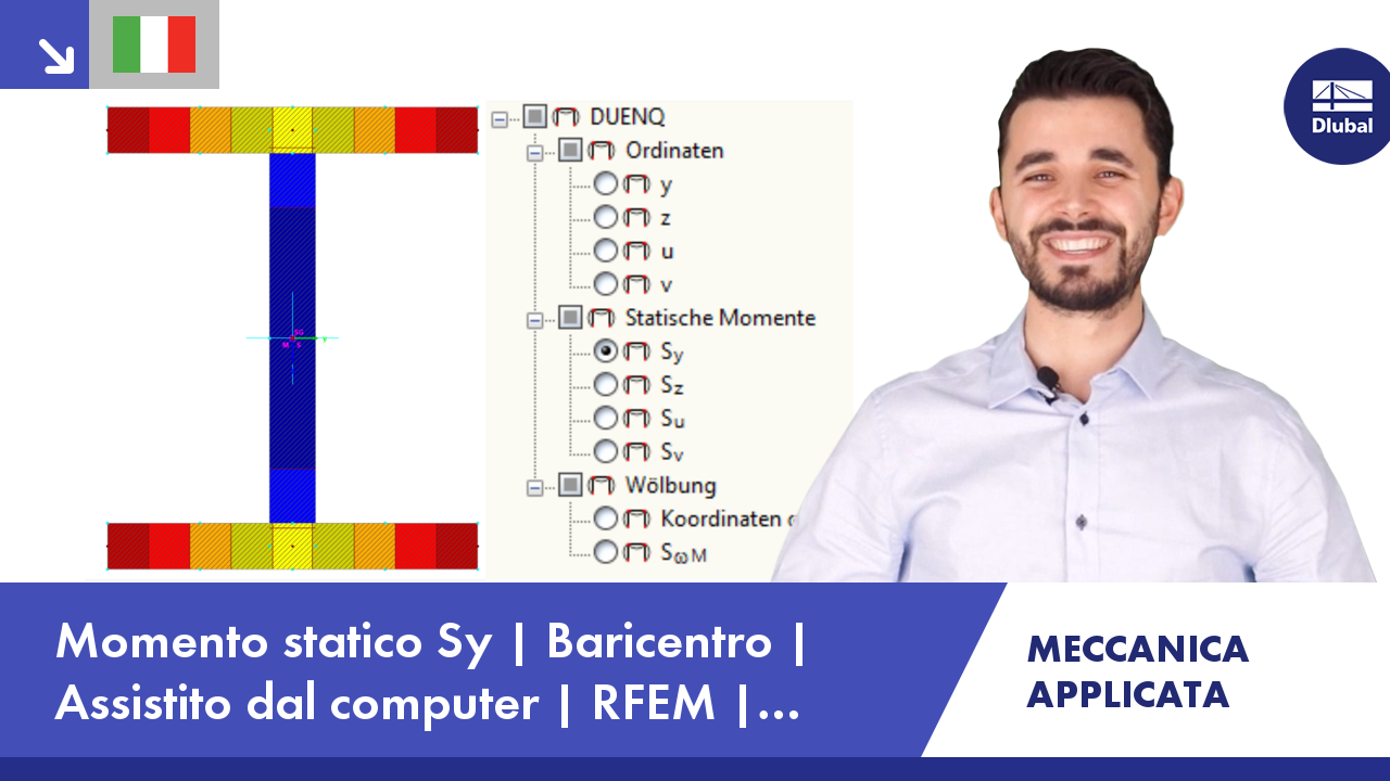 Video: Meccanica applicata | Momento statico Sy | baricentro | Assistito dal computer | RFEM | SHAPE-THIN (versione inglese)