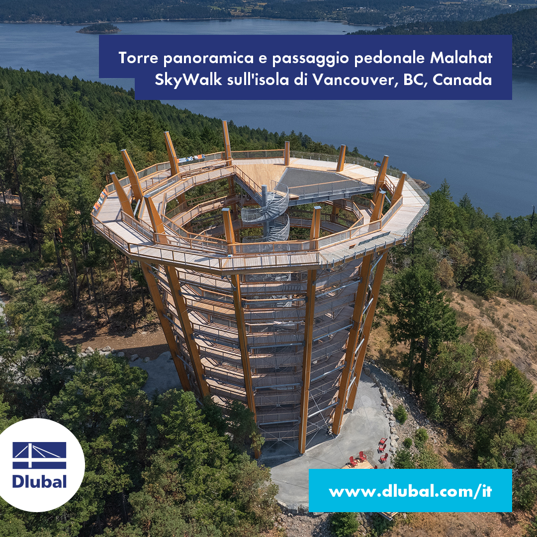 Torre panoramica e passaggio pedonale Malahat SkyWalk sull'isola di Vancouver, BC, Canada