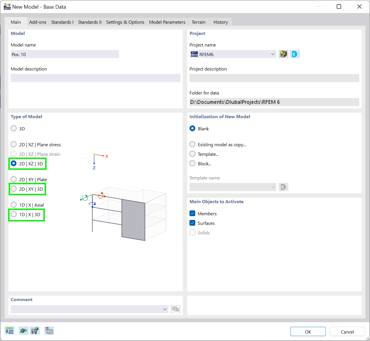 Nuovi tipi di modello in RFEM 6