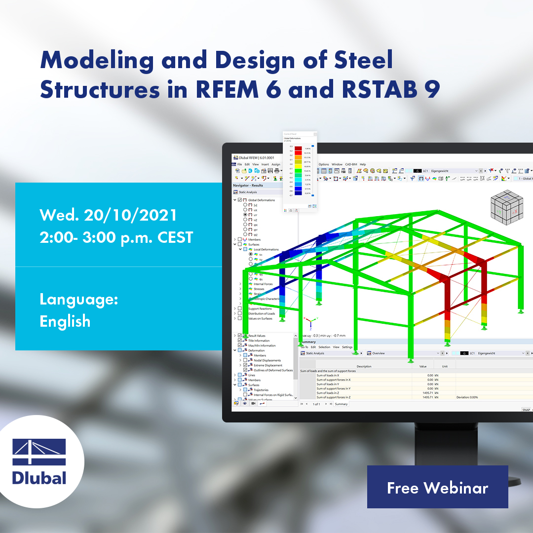 Modellazione e progettazione di strutture in acciaio in RFEM 6 e RSTAB 9