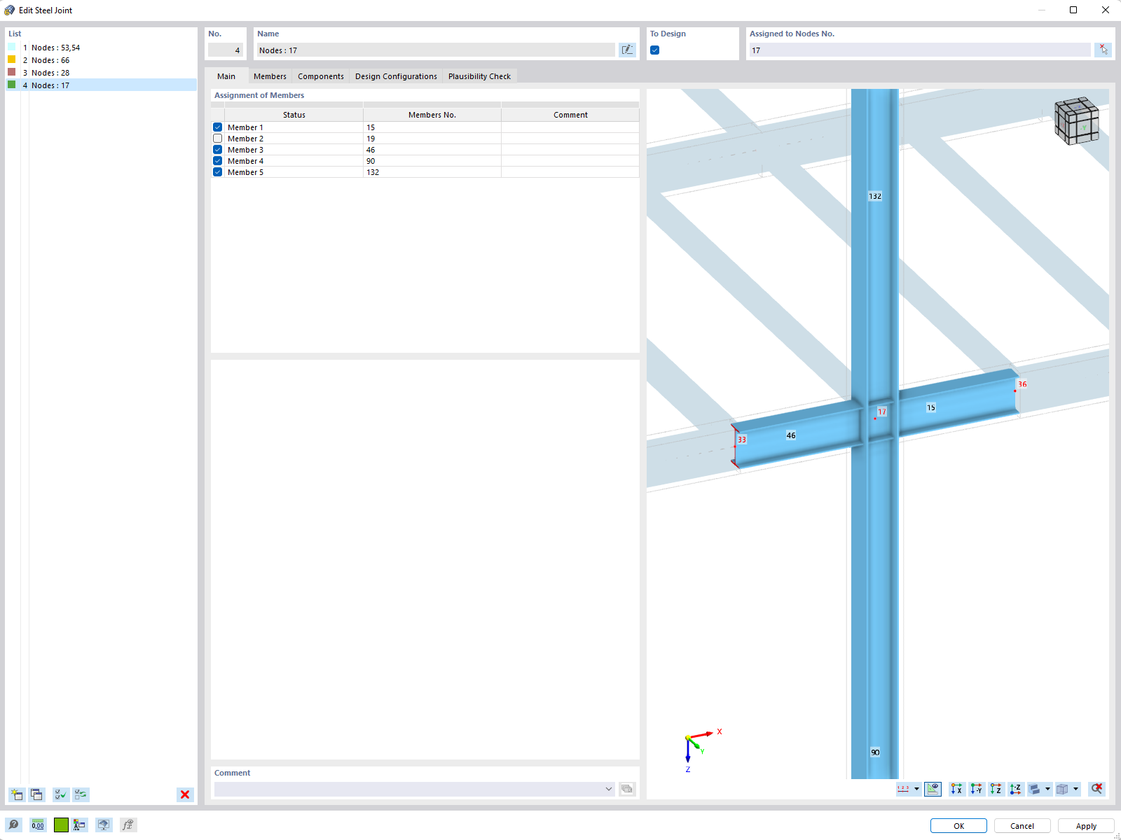 Assegnazione di aste, add-on RF-/JOINTS Steel