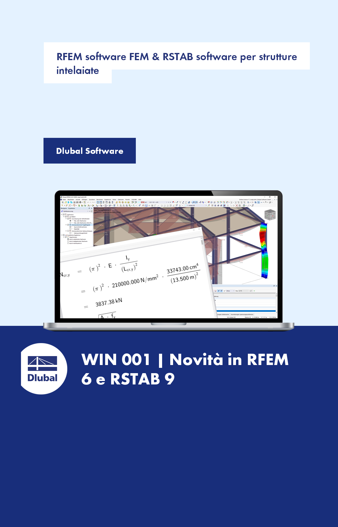 Software agli elementi finiti RFEM e software di analisi strutturale RSTAB