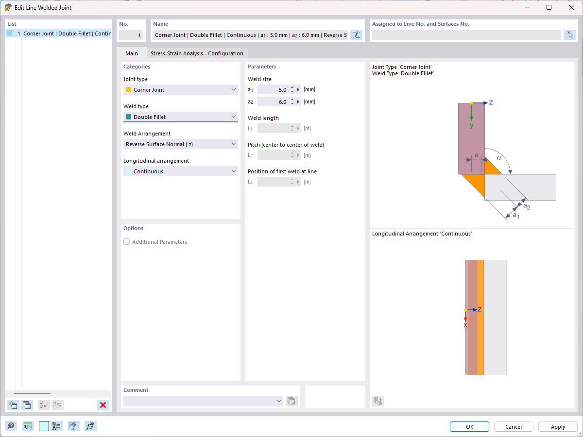 FAQ 005200 | È possibile calcolare le tensioni di saldatura tra le superfici con RFEM 6?