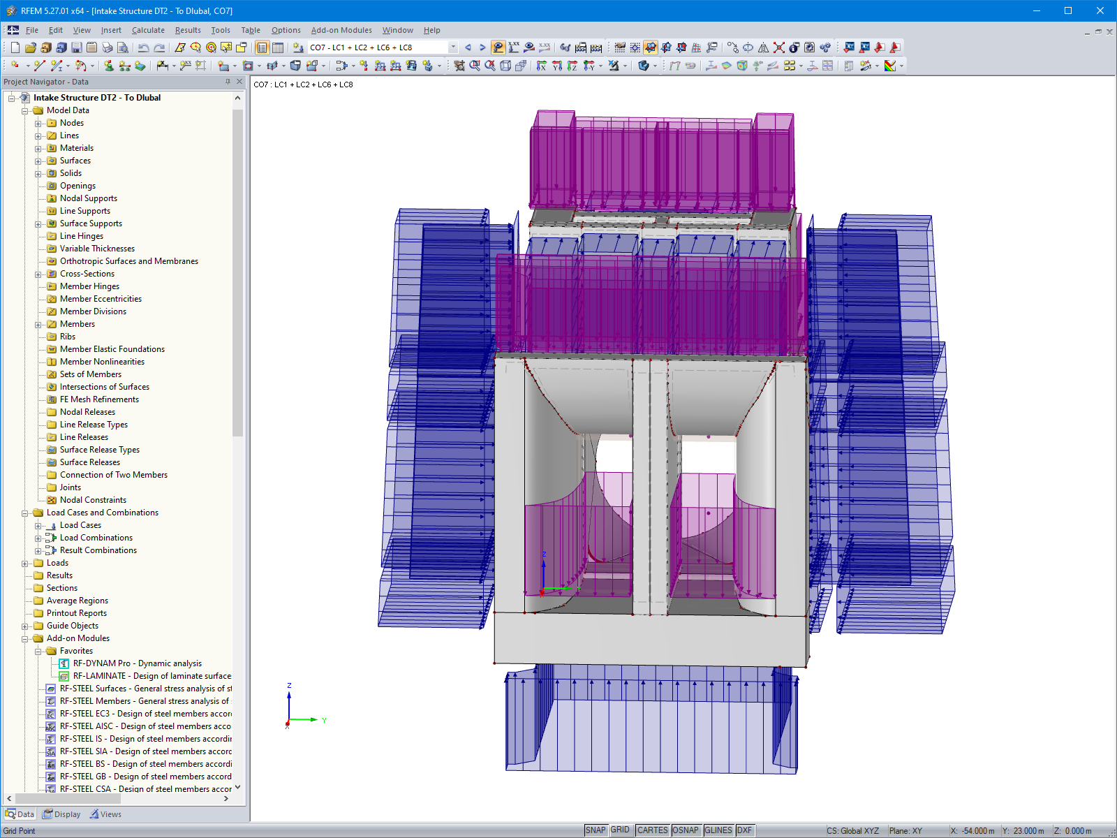 Belastungssituation in RFEM (© Zutari)