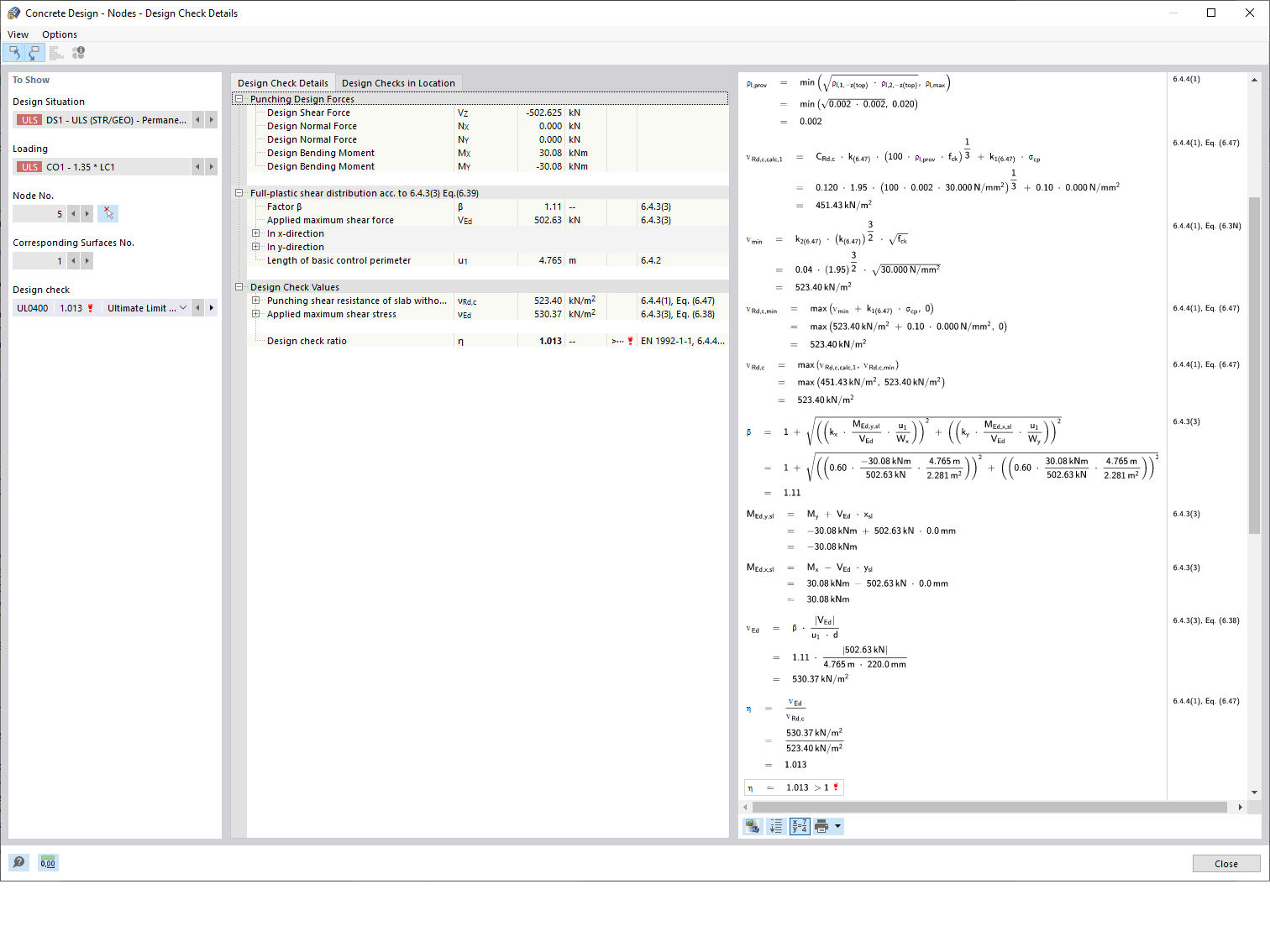 FAQ 005215 | RFEM 6 segnala che la verifica della resistenza a taglio-punzonamento di una soletta senza armatura a taglio non è soddisfatta. Il programma può progettare questa armatura?