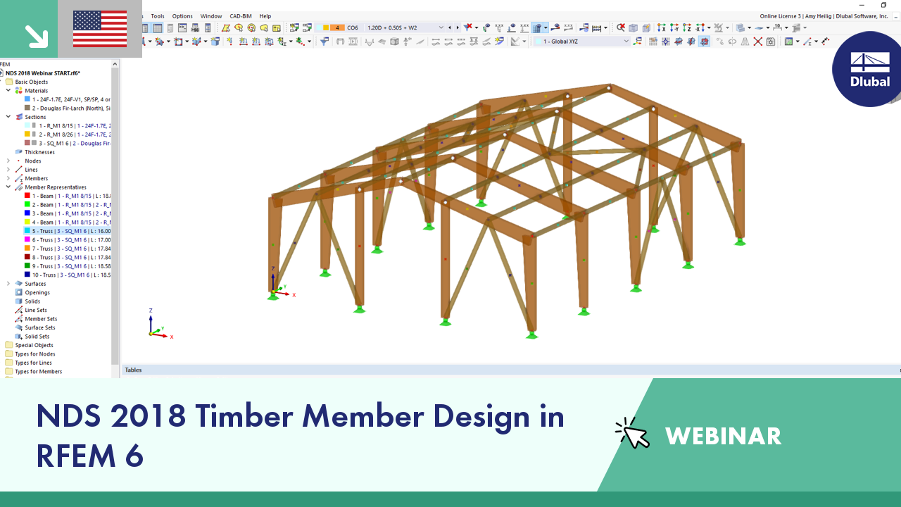 Verifica di aste in Legno secondo NDS 2018 in RFEM 6