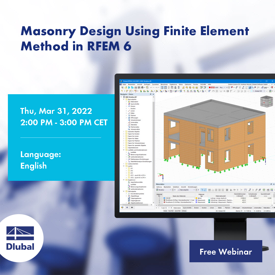 Verifica muratura utilizzando il metodo degli elementi finiti in RFEM 6