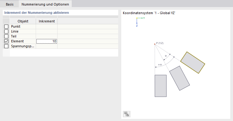 Modifica numerazione