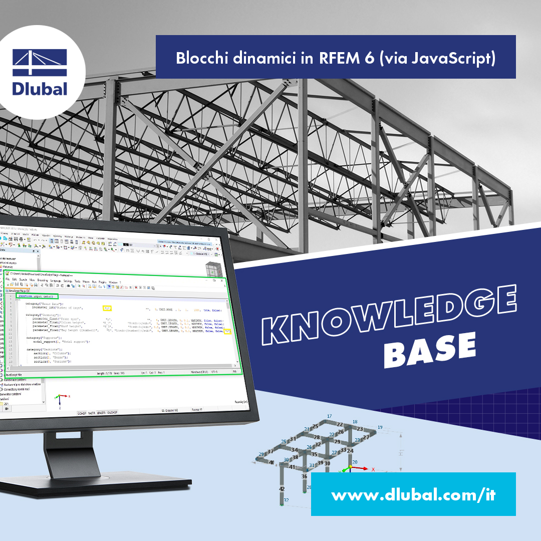 Blocchi dinamici in RFEM 6 (via JavaScript)