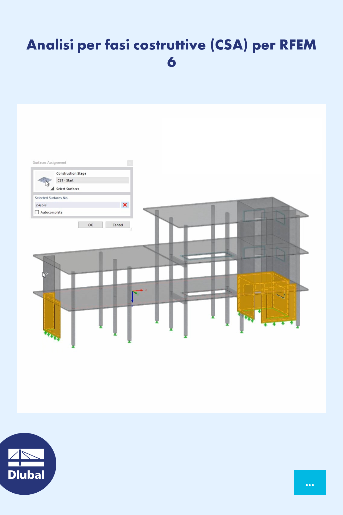 Analisi delle fasi costruttive (CSA) per RFEM 6