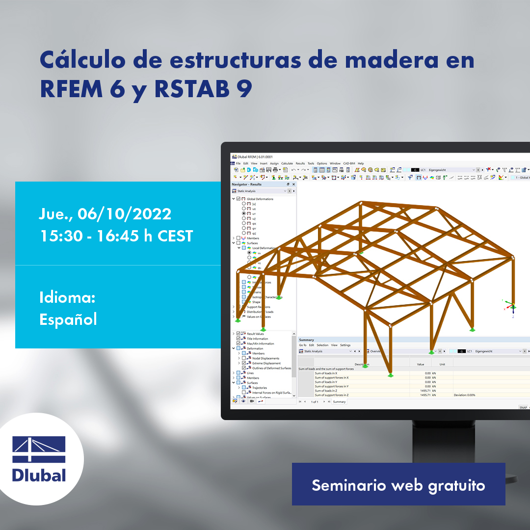 Verifica di strutture di legno in RFEM 6 e RSTAB 9