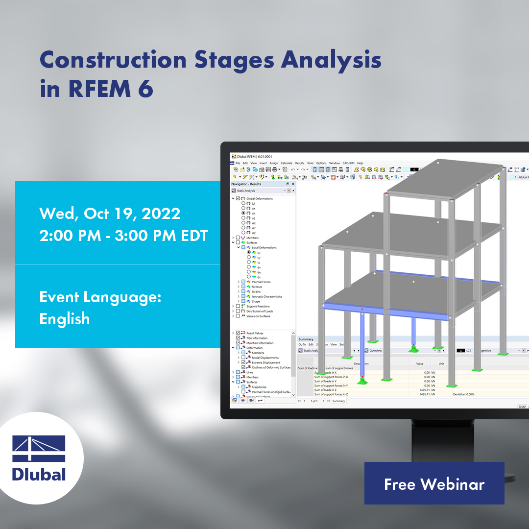 Analisi delle fasi costruttive\n in RFEM 6