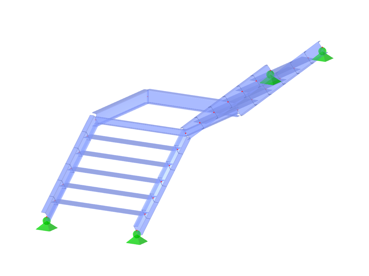 ID modello 2985 | STS003-a | Scale | Due Rampe | Quarto di Giro (a L) | Verso l'Alto-Destro