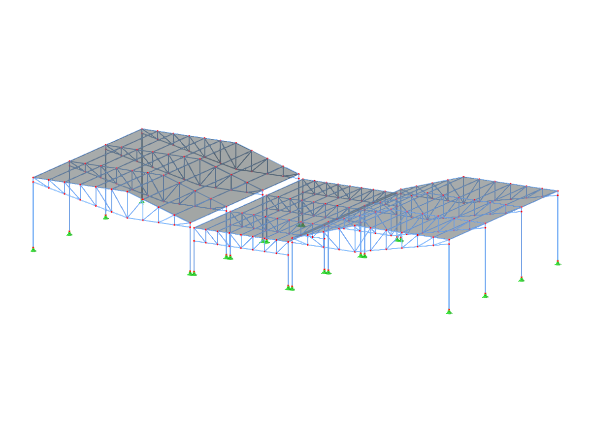 ID modello 3481 | FTS006 | Composizione simmetrica con travi reticolari ai lati