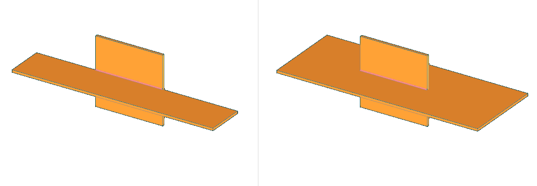 Metodo di taglio: Piano (sx), Superficie (destra)